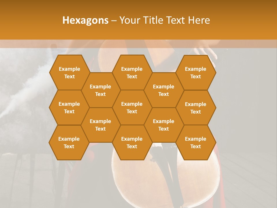 Bow Dark Cellist PowerPoint Template