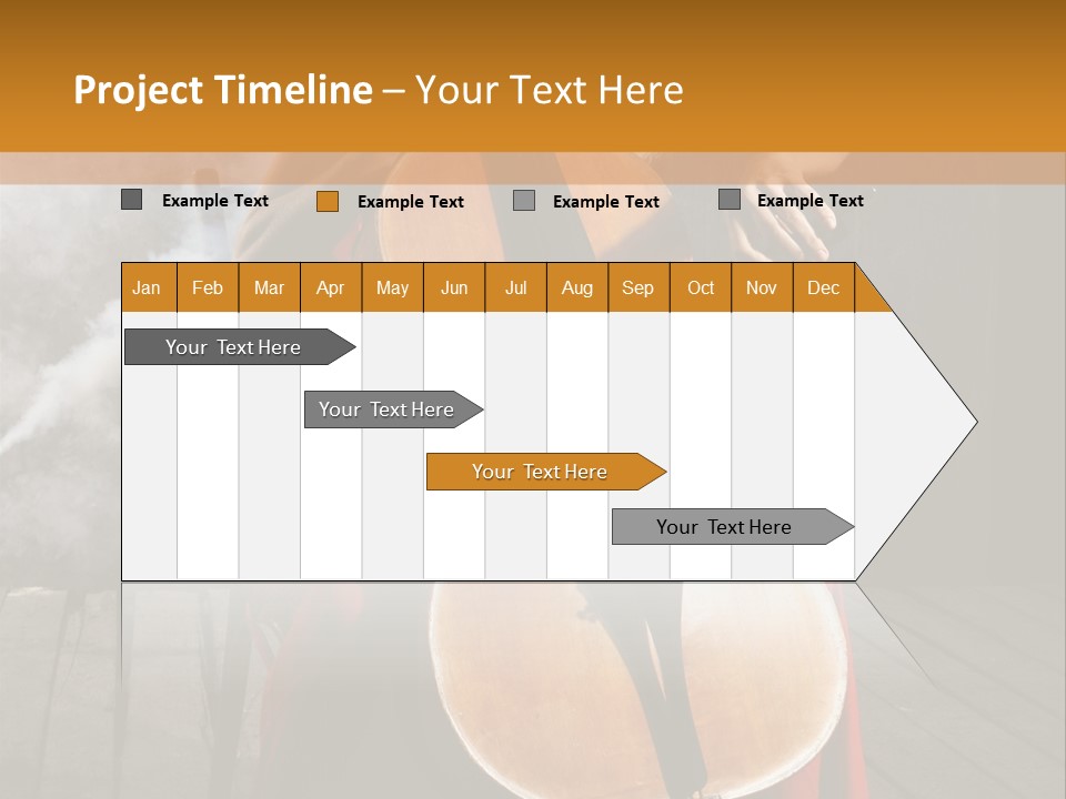 Bow Dark Cellist PowerPoint Template