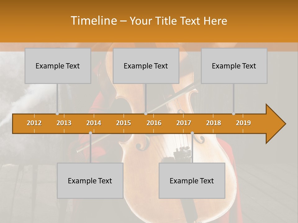 Bow Dark Cellist PowerPoint Template