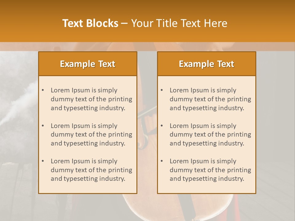 Bow Dark Cellist PowerPoint Template