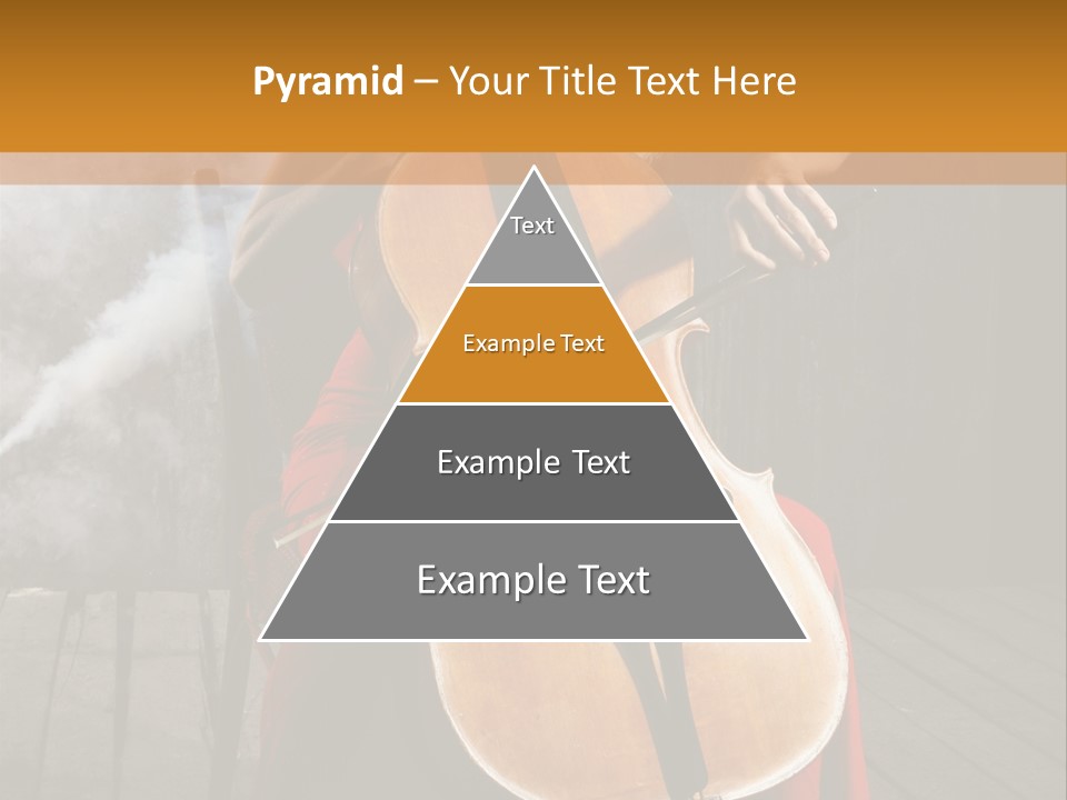 Bow Dark Cellist PowerPoint Template