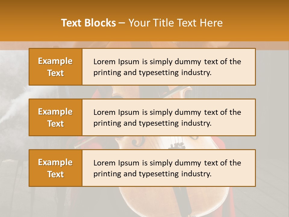 Bow Dark Cellist PowerPoint Template