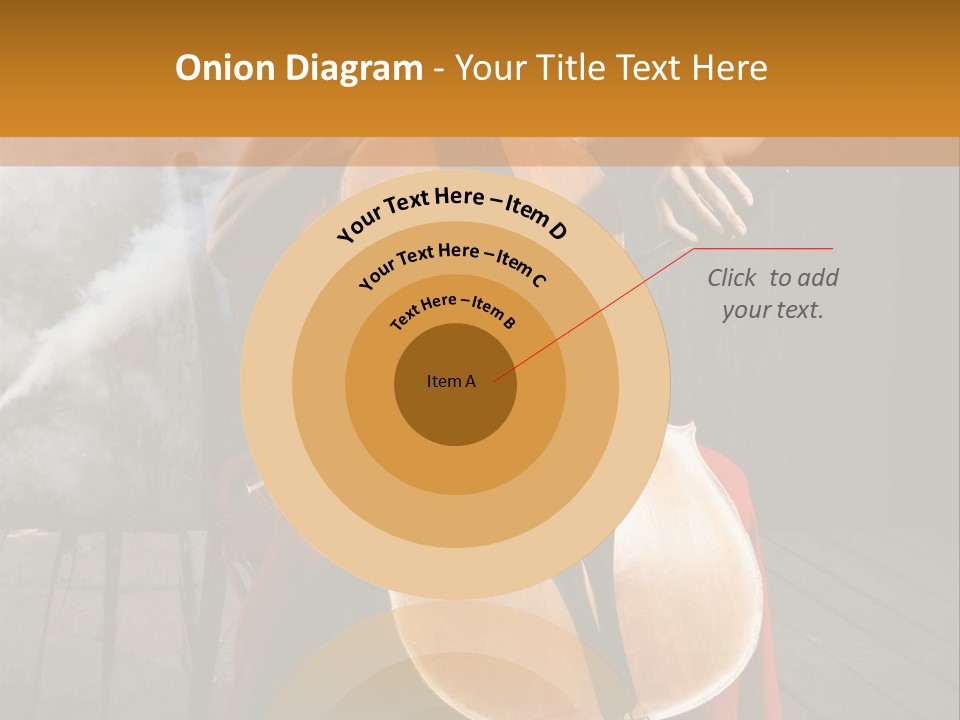 Bow Dark Cellist PowerPoint Template