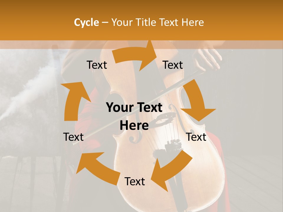 Bow Dark Cellist PowerPoint Template