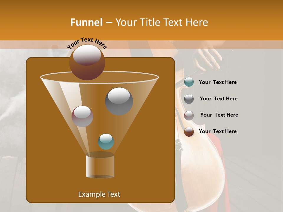 Bow Dark Cellist PowerPoint Template