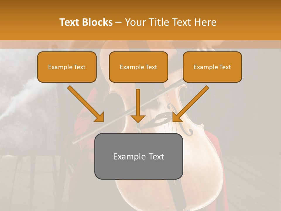 Bow Dark Cellist PowerPoint Template