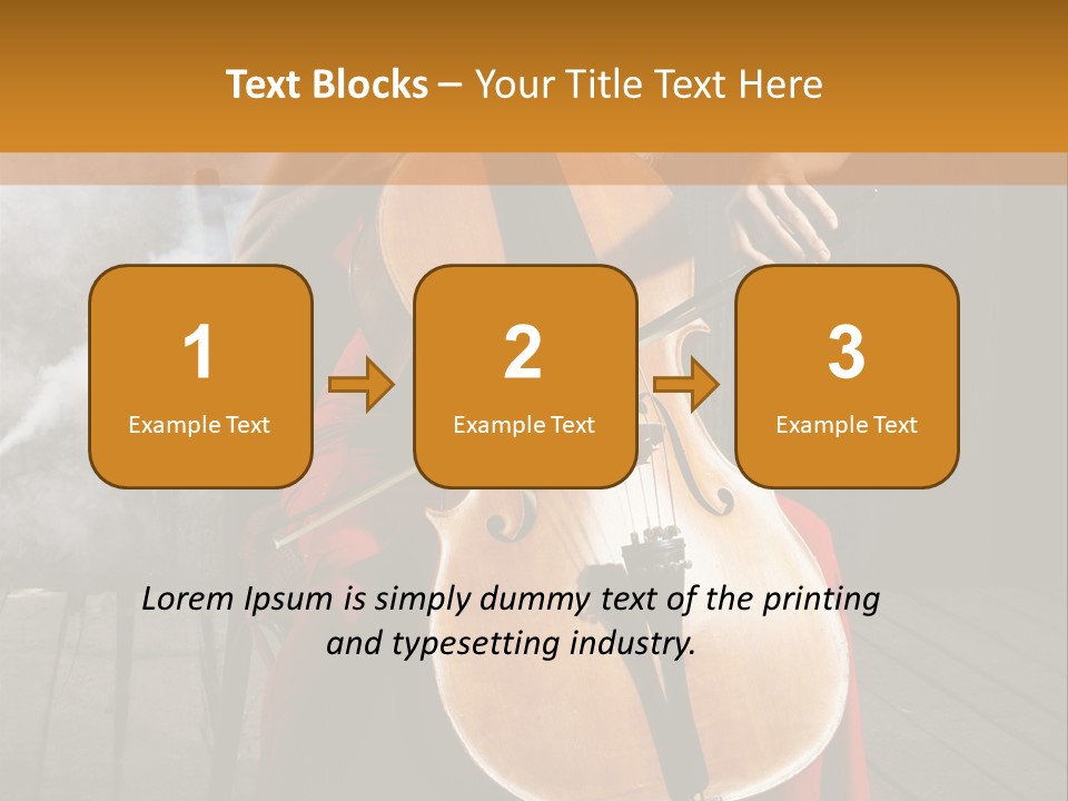 Bow Dark Cellist PowerPoint Template