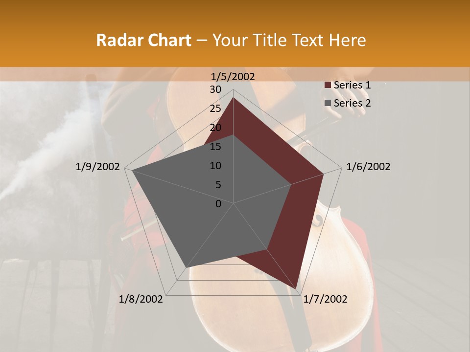 Bow Dark Cellist PowerPoint Template