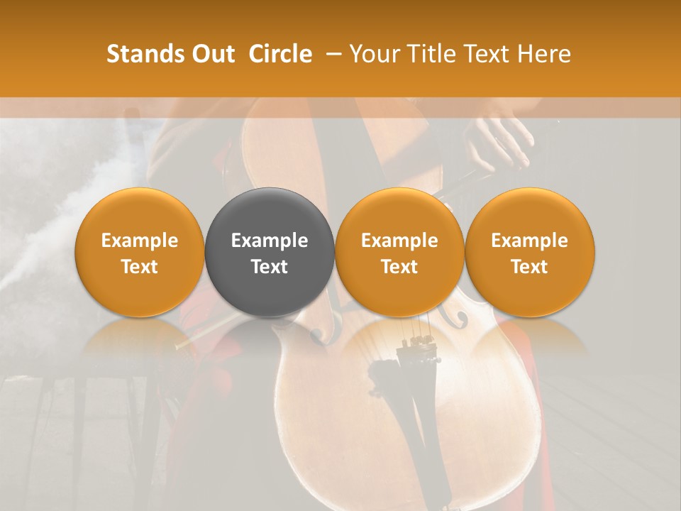 Bow Dark Cellist PowerPoint Template