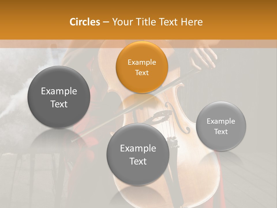 Bow Dark Cellist PowerPoint Template