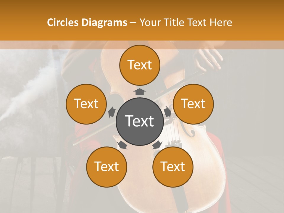 Bow Dark Cellist PowerPoint Template