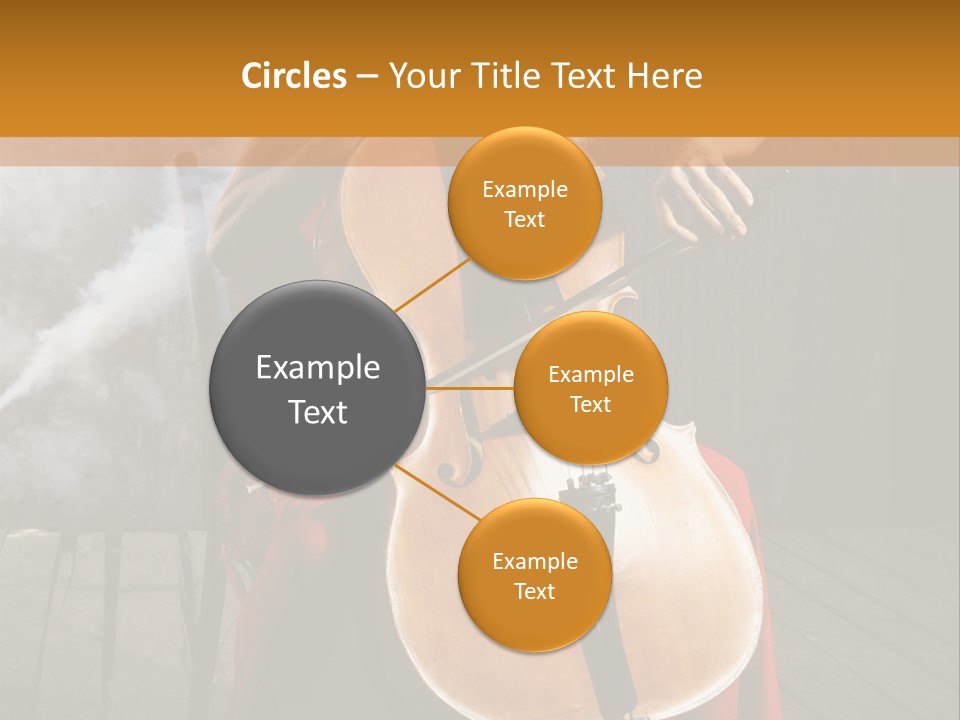 Bow Dark Cellist PowerPoint Template