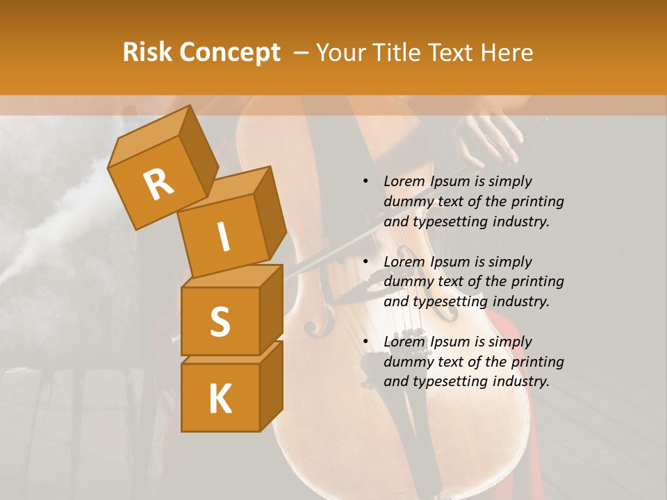 Bow Dark Cellist PowerPoint Template