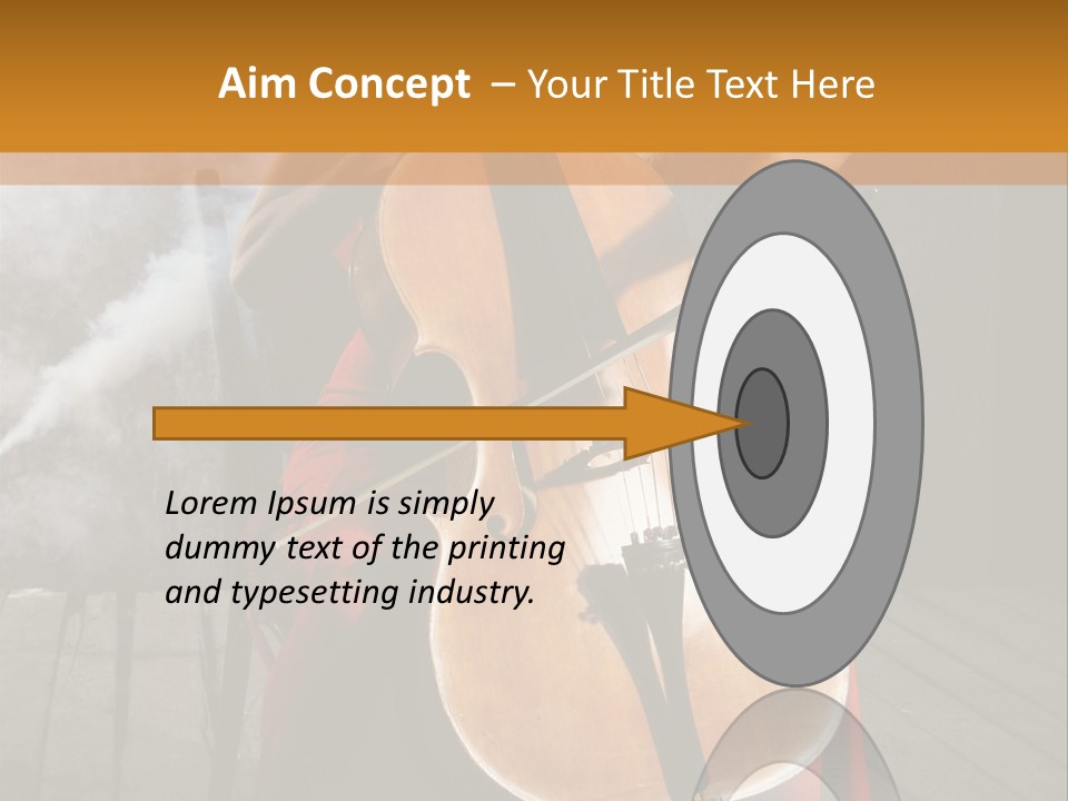 Bow Dark Cellist PowerPoint Template