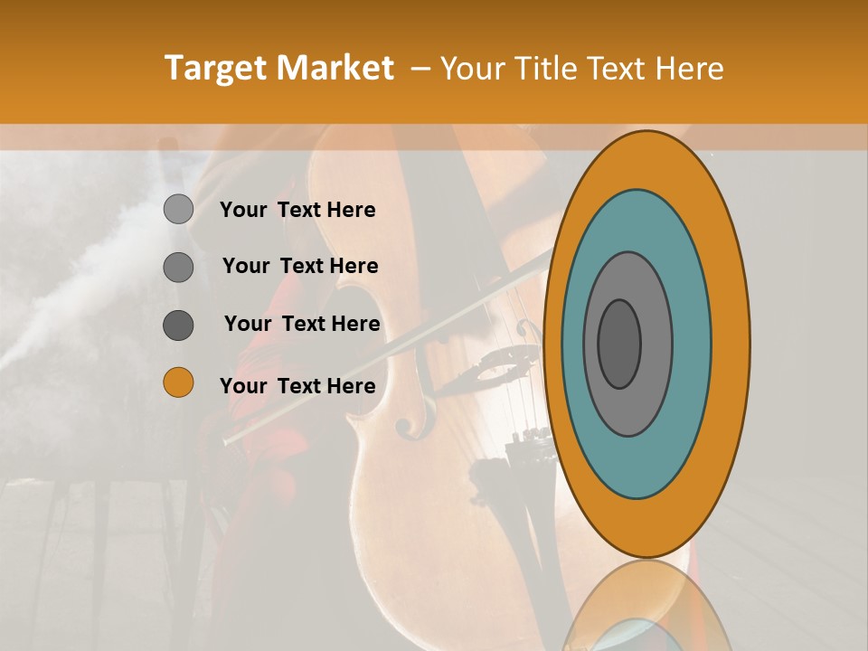 Bow Dark Cellist PowerPoint Template