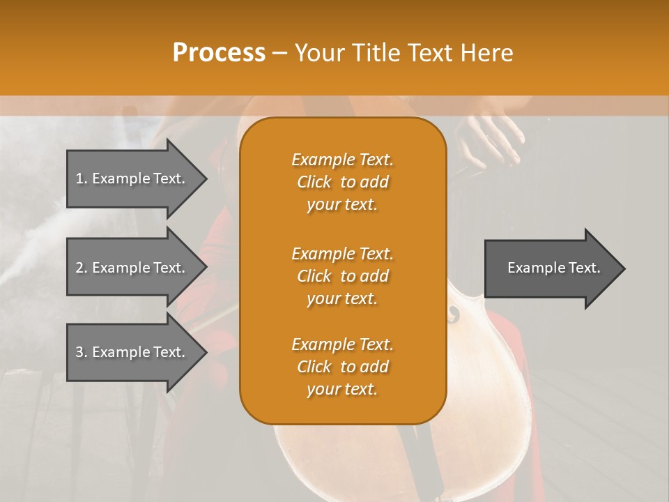 Bow Dark Cellist PowerPoint Template