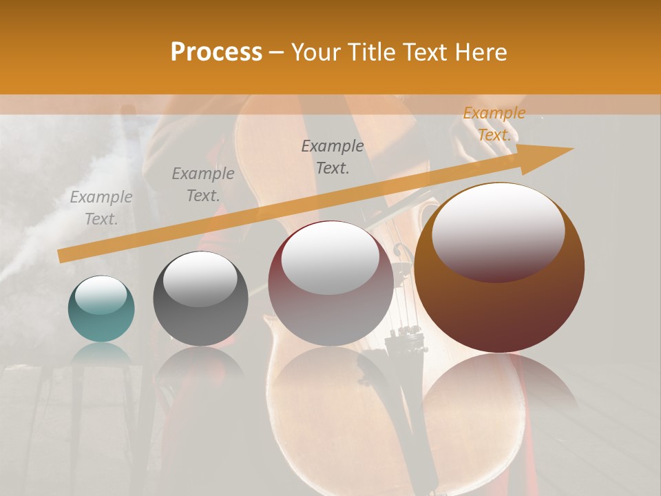 Bow Dark Cellist PowerPoint Template