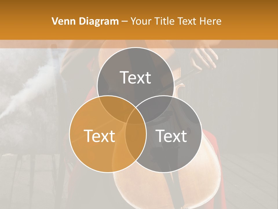 Bow Dark Cellist PowerPoint Template