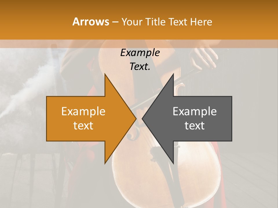 Bow Dark Cellist PowerPoint Template