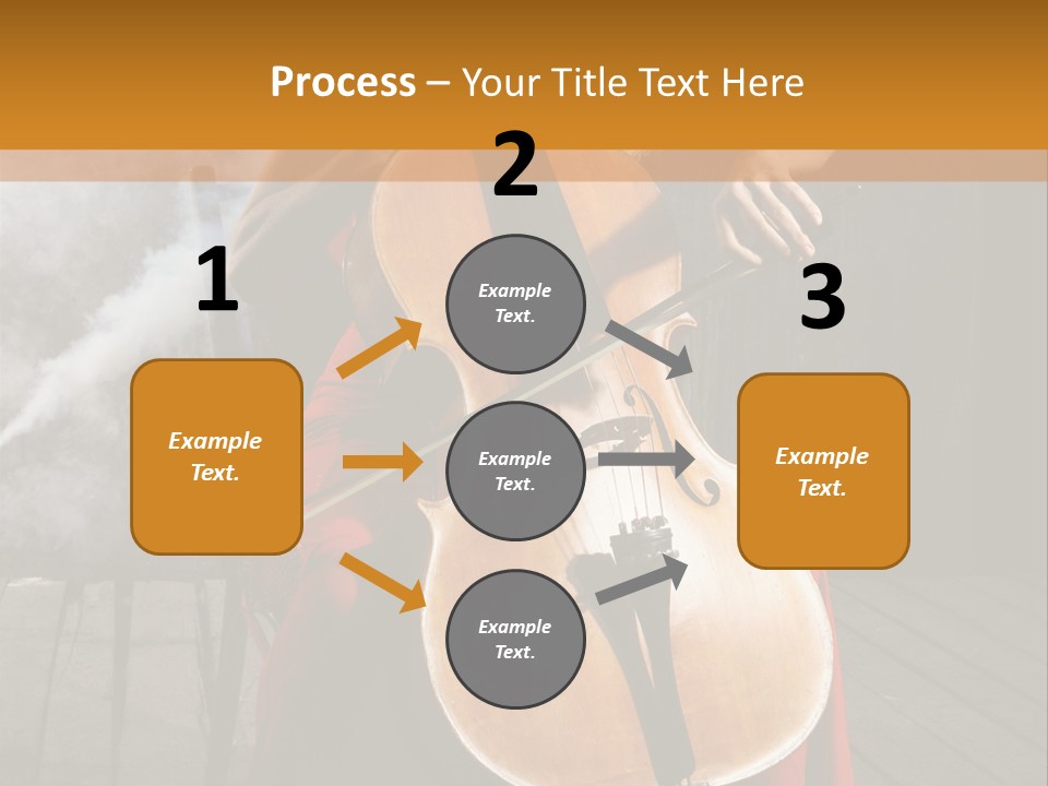 Bow Dark Cellist PowerPoint Template