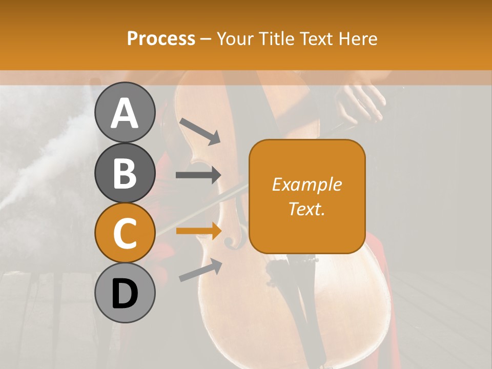 Bow Dark Cellist PowerPoint Template
