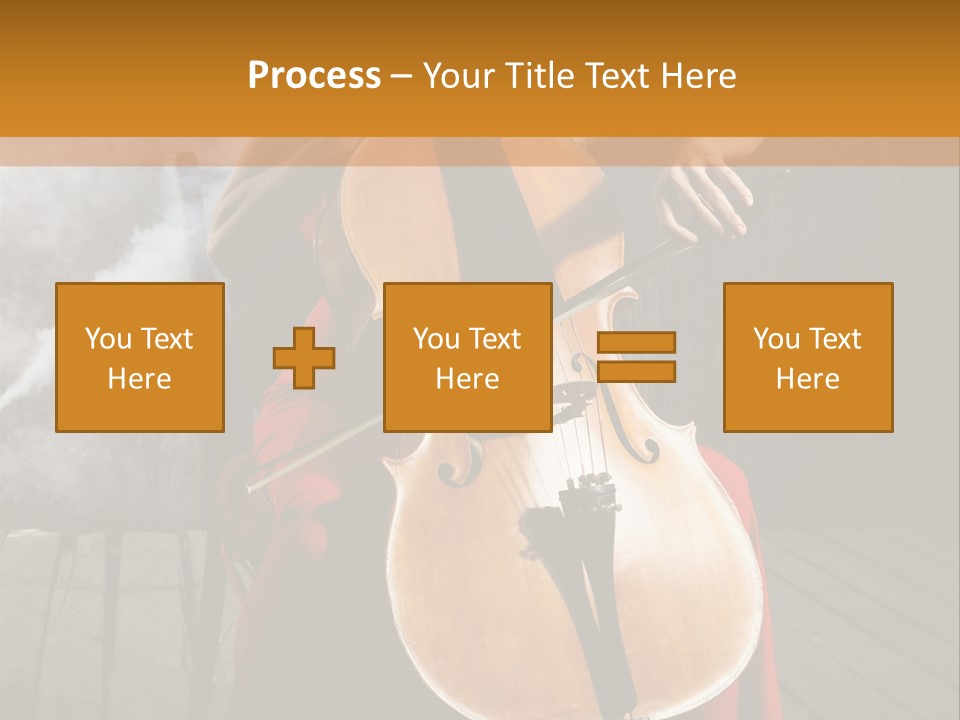 Bow Dark Cellist PowerPoint Template