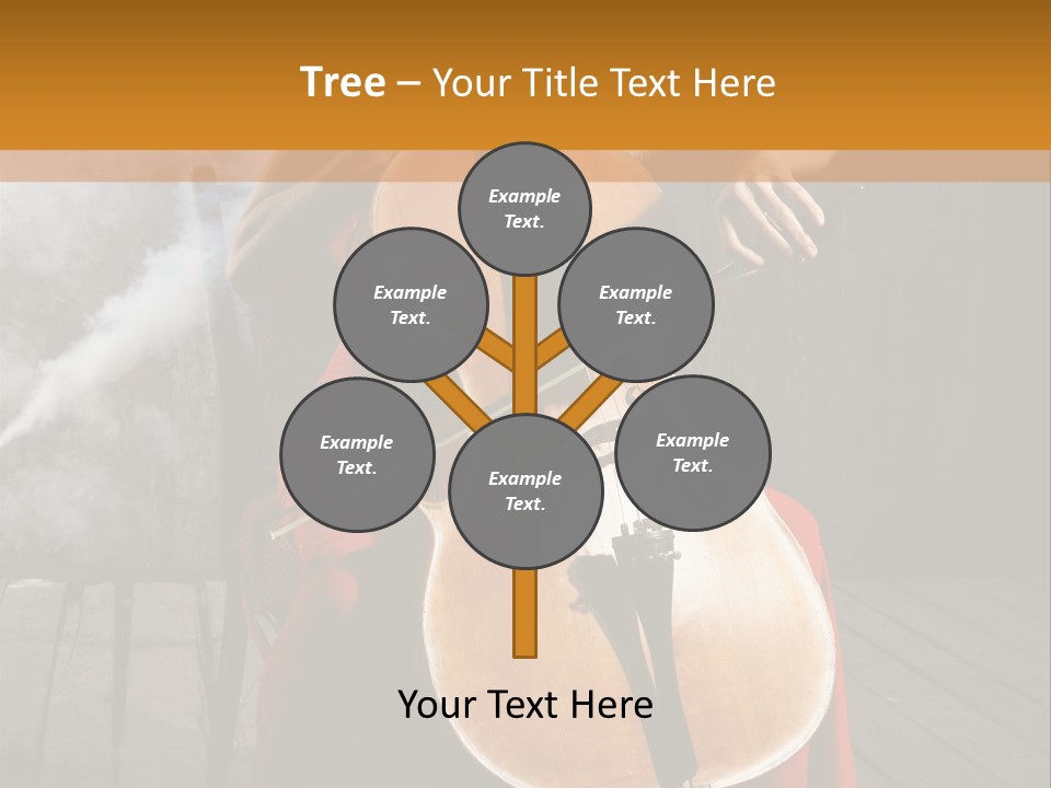 Bow Dark Cellist PowerPoint Template