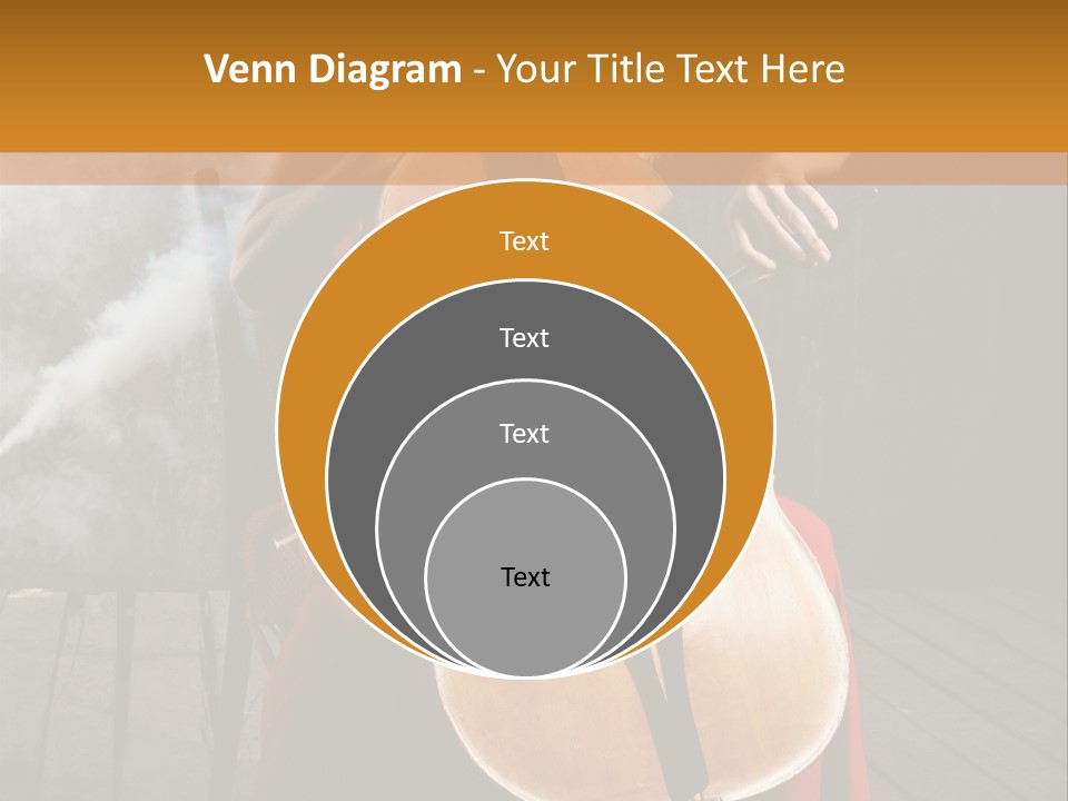 Bow Dark Cellist PowerPoint Template