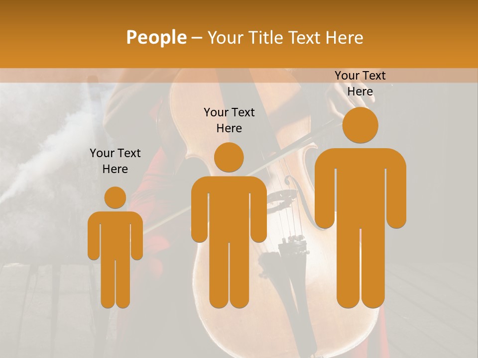 Bow Dark Cellist PowerPoint Template