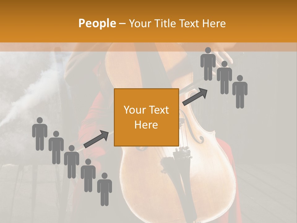 Bow Dark Cellist PowerPoint Template