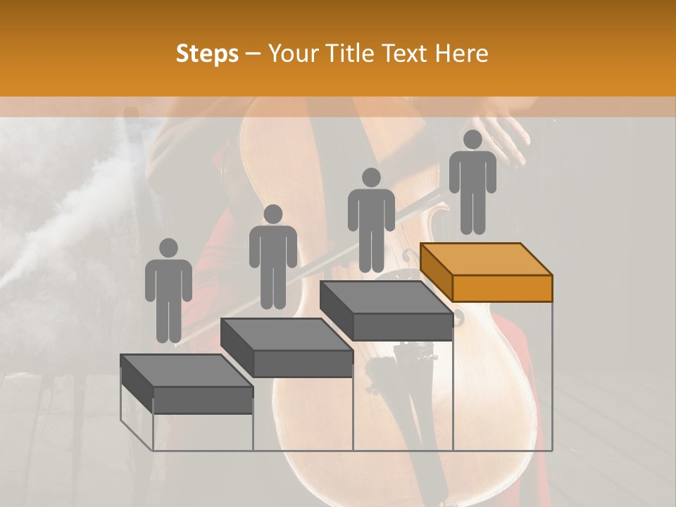 Bow Dark Cellist PowerPoint Template