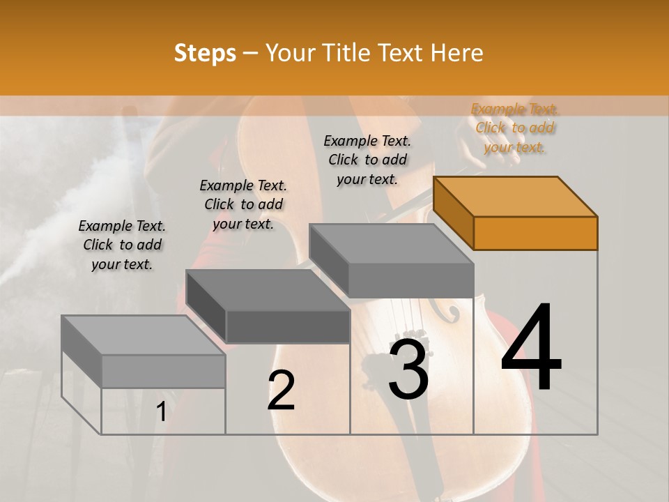 Bow Dark Cellist PowerPoint Template