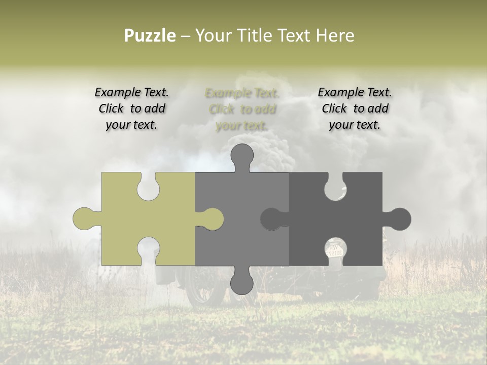 A Couple Of Men Riding On The Back Of A Motorcycle PowerPoint Template