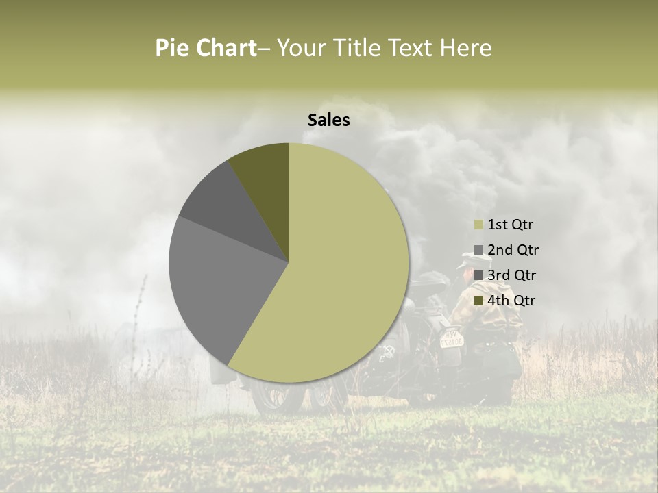 A Couple Of Men Riding On The Back Of A Motorcycle PowerPoint Template