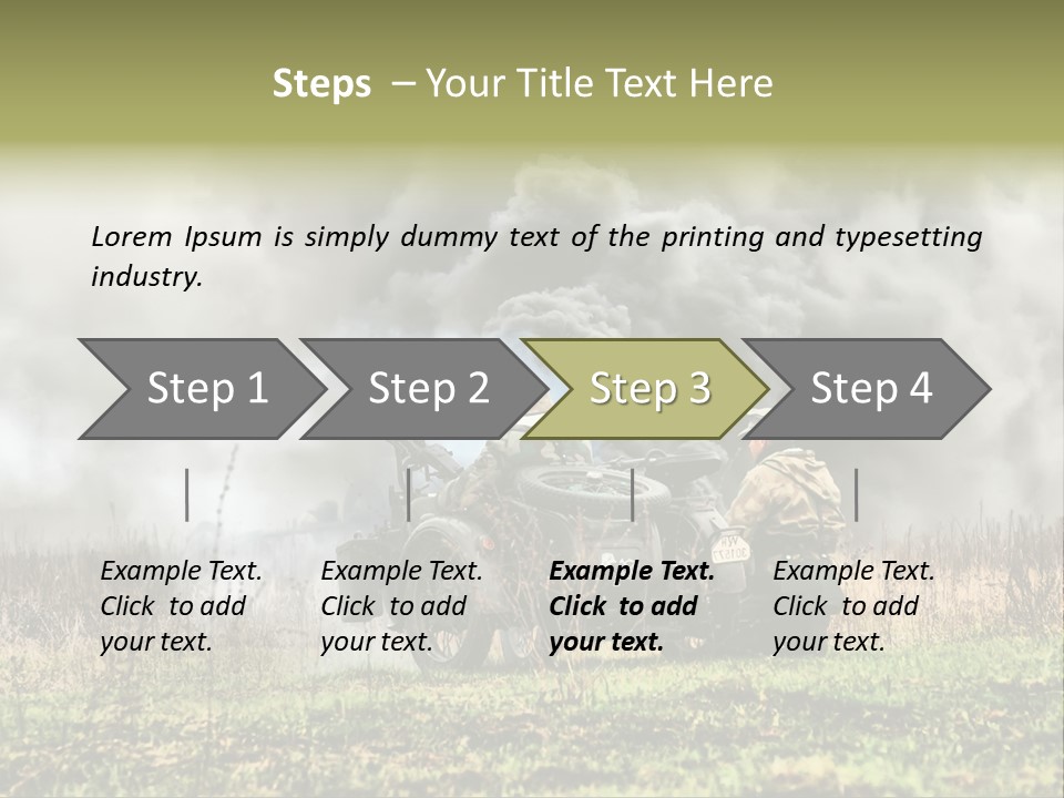 A Couple Of Men Riding On The Back Of A Motorcycle PowerPoint Template