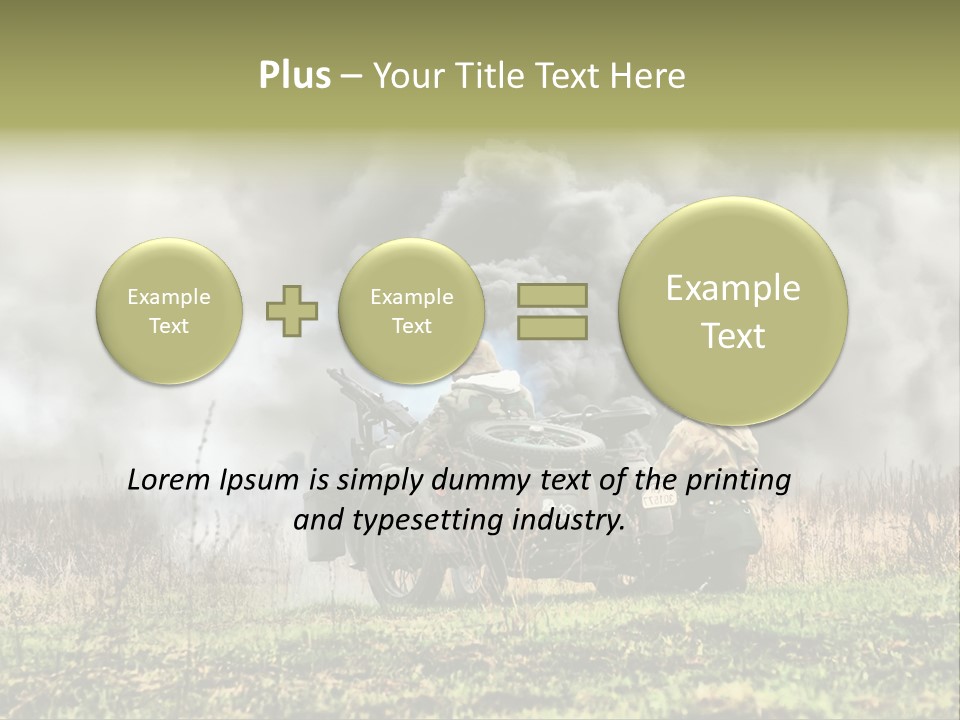 A Couple Of Men Riding On The Back Of A Motorcycle PowerPoint Template