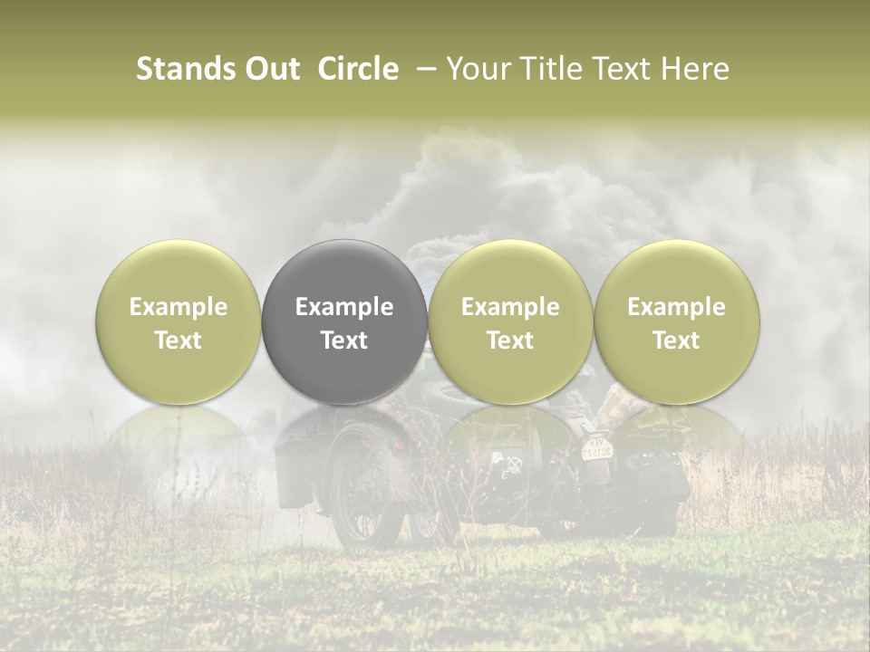 A Couple Of Men Riding On The Back Of A Motorcycle PowerPoint Template