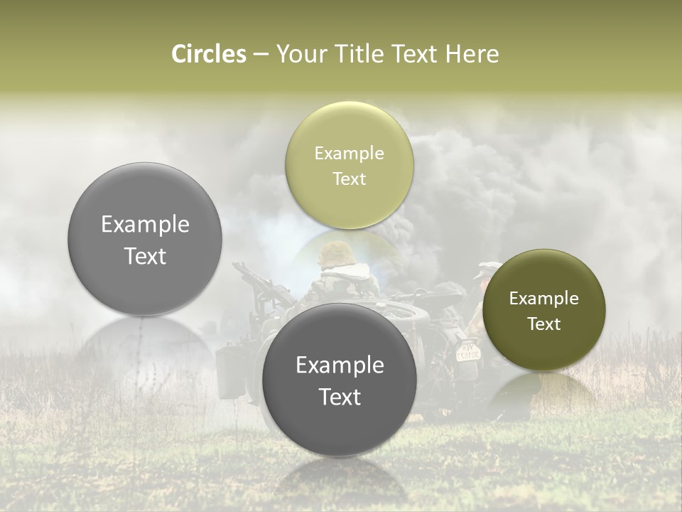 A Couple Of Men Riding On The Back Of A Motorcycle PowerPoint Template