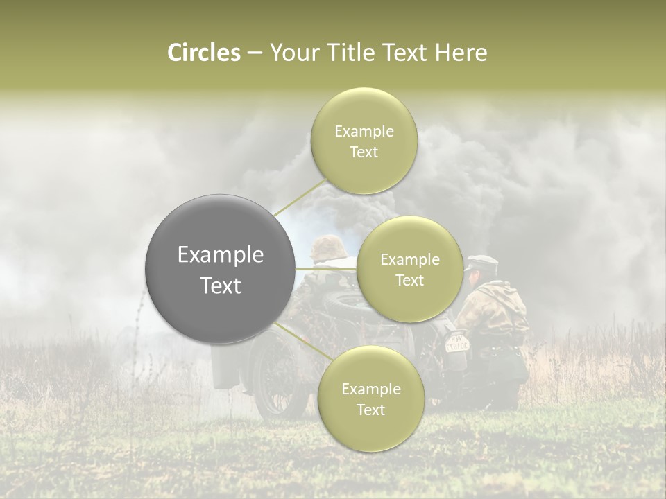 A Couple Of Men Riding On The Back Of A Motorcycle PowerPoint Template