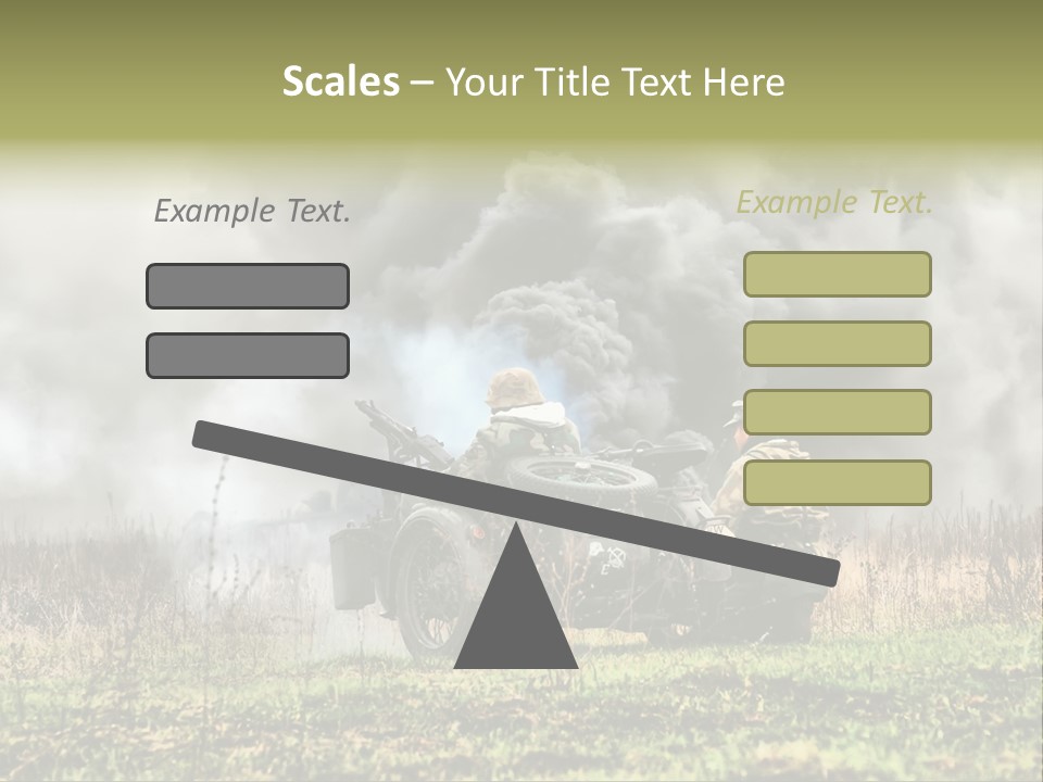 A Couple Of Men Riding On The Back Of A Motorcycle PowerPoint Template