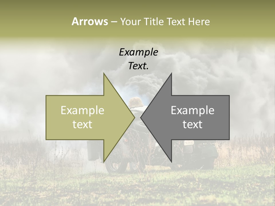 A Couple Of Men Riding On The Back Of A Motorcycle PowerPoint Template