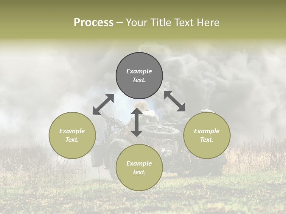 A Couple Of Men Riding On The Back Of A Motorcycle PowerPoint Template