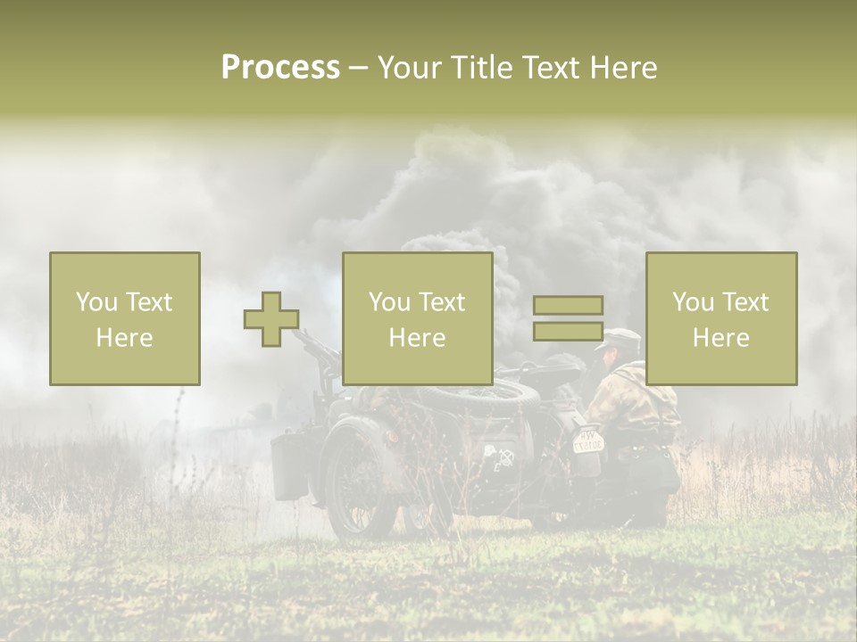A Couple Of Men Riding On The Back Of A Motorcycle PowerPoint Template