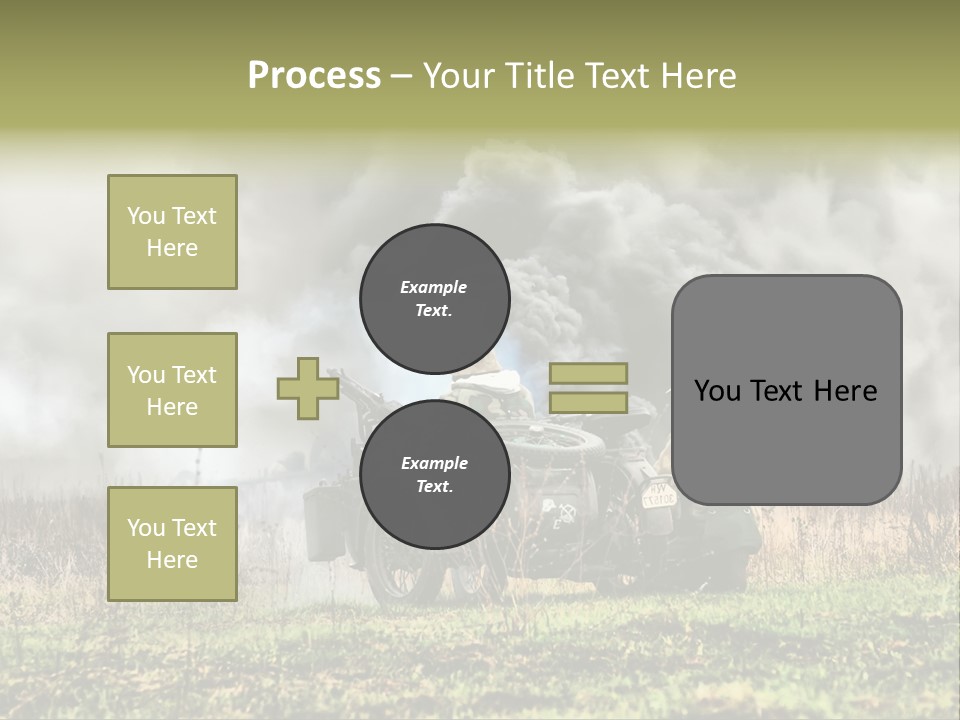 A Couple Of Men Riding On The Back Of A Motorcycle PowerPoint Template
