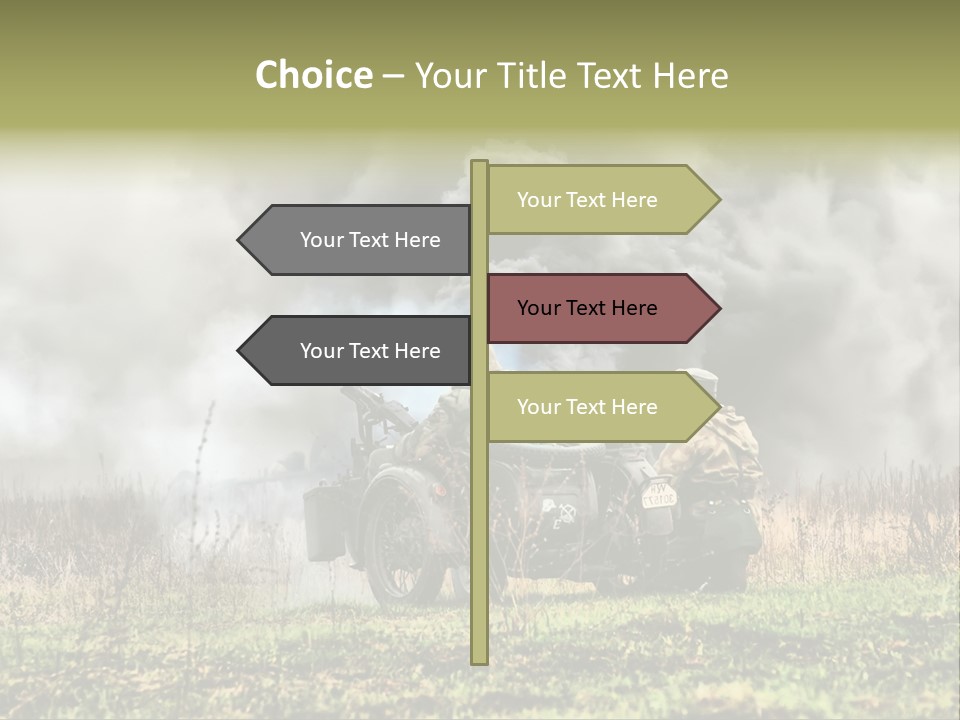 A Couple Of Men Riding On The Back Of A Motorcycle PowerPoint Template