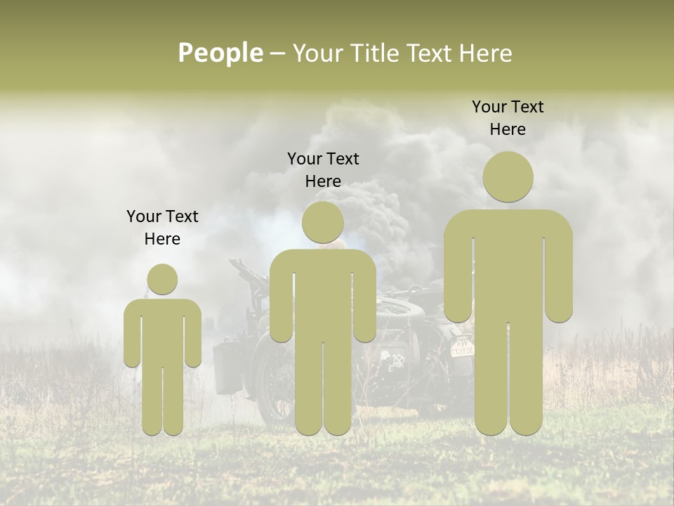 A Couple Of Men Riding On The Back Of A Motorcycle PowerPoint Template