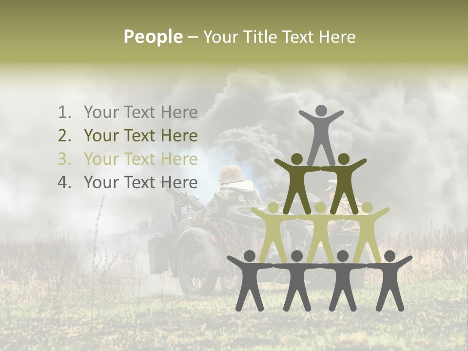 A Couple Of Men Riding On The Back Of A Motorcycle PowerPoint Template