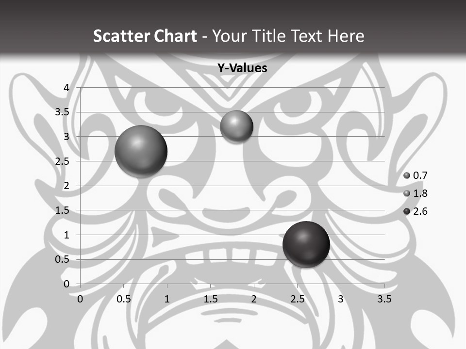 A Black And White Image Of A Demon Face PowerPoint Template
