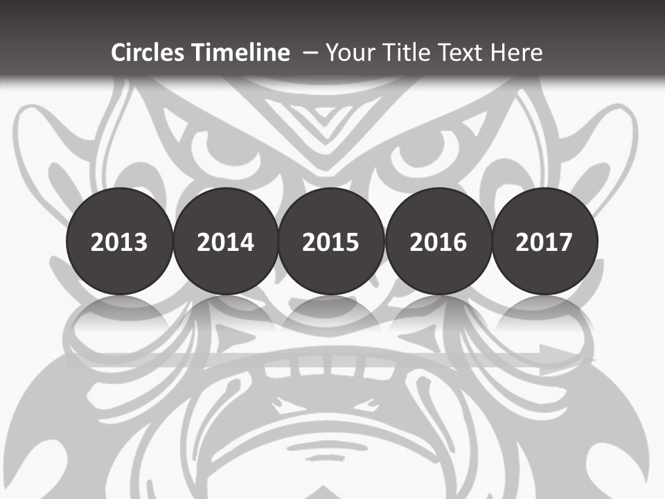 A Black And White Image Of A Demon Face PowerPoint Template