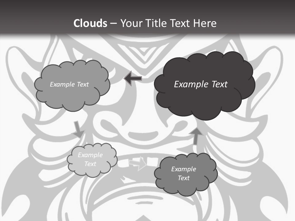 A Black And White Image Of A Demon Face PowerPoint Template